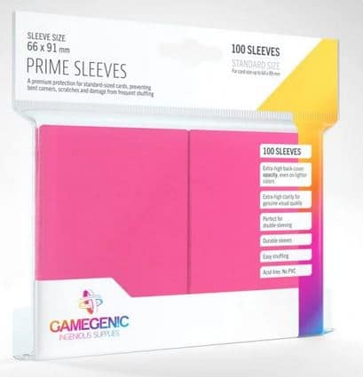 Gamegenic Prime Sleeves Pink 100 CT image 0